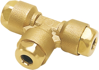 Té égal encliquetable pour tube laiton série 6104 Parker Legris