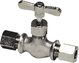 Robinet à pointeau droit avec bague laiton de sertissage série 0510 Parker Legris