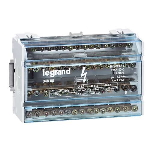 Répartiteur modulaire monobloc TETRAPOLAIRE Legrand