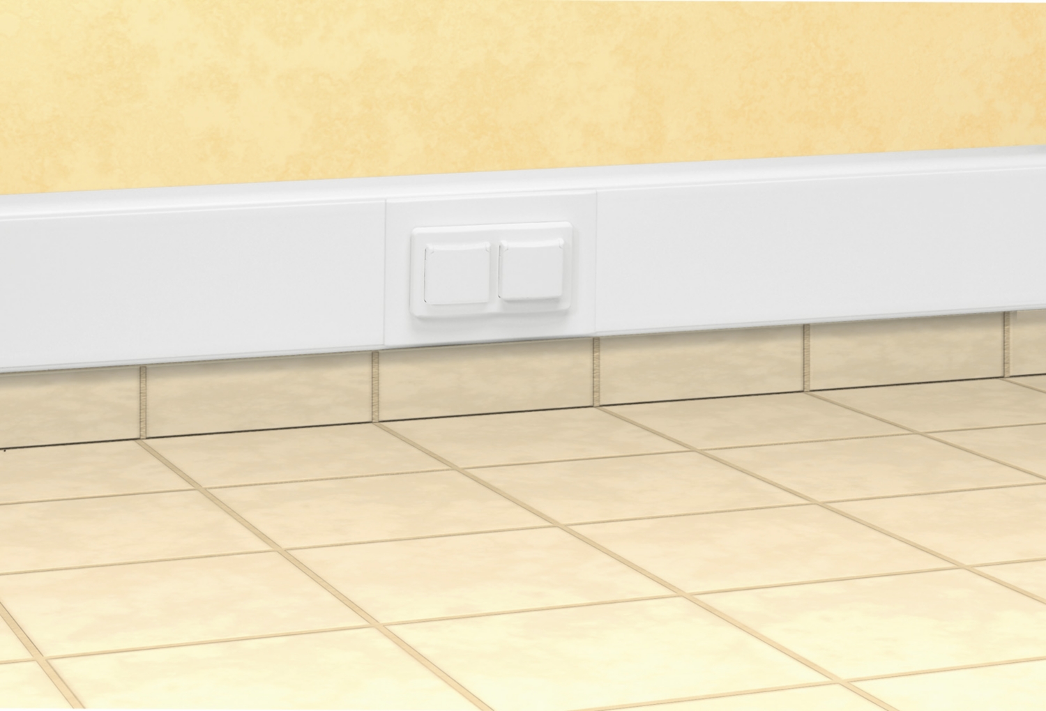 Support universel 2 postes pour goulottes DLP monobloc avec couvercle 130 mm gris Legrand