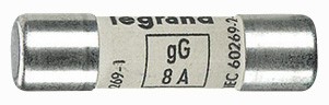 Cartouche industrielle cylindrique - Type gG HPC - 10 x 38 mm Legrand