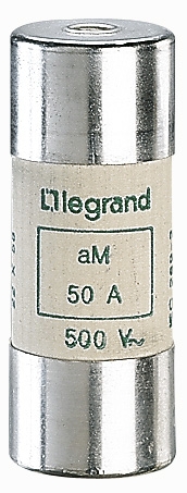 Cartouche industrielle cylindrique - Type aM HPC - 22 x 58 mm Legrand
