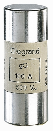 Cartouche industrielle cylindrique - Type gG HPC - 22 x 58 mm Legrand