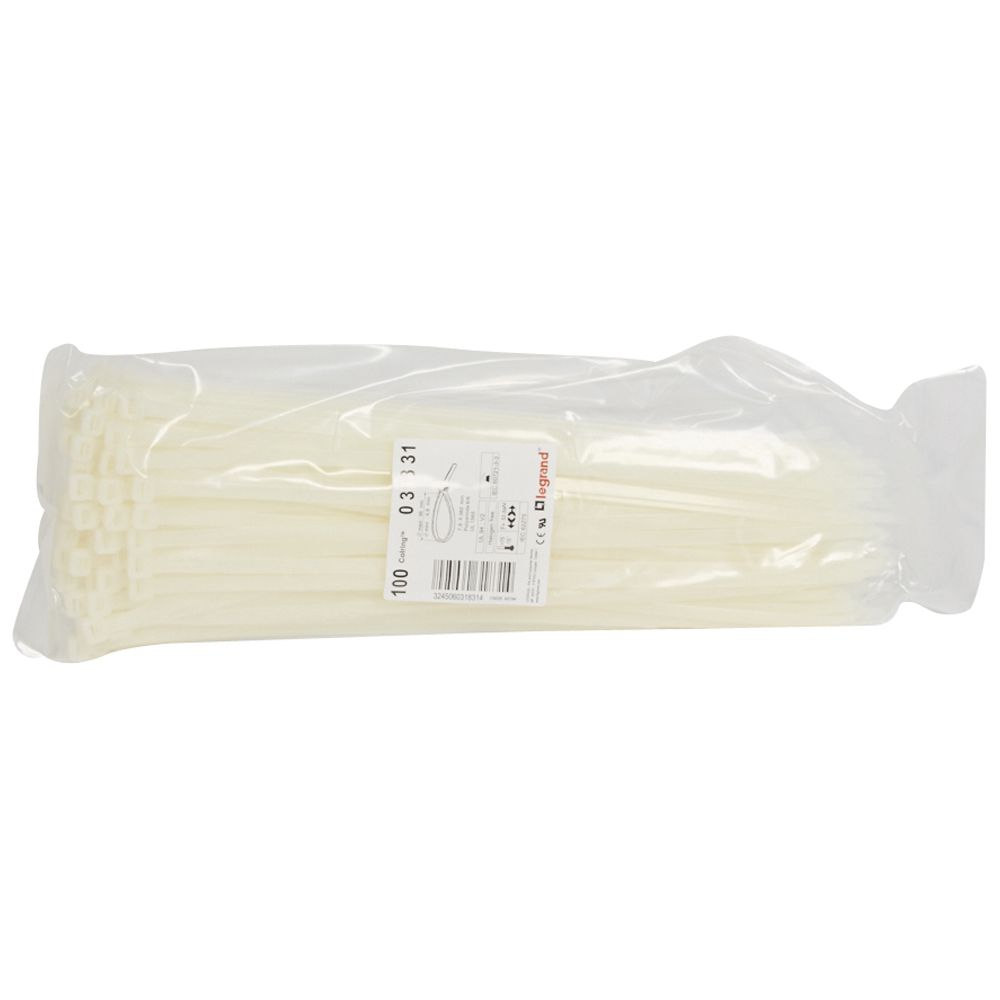 Collier Colring largeur 7,6mm - longueur 360mm - sachet de 100 pièces - incolore