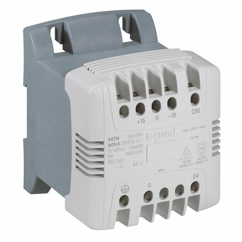 Transformateur de commande et de sécurité à vis secondaire 24 V Legrand