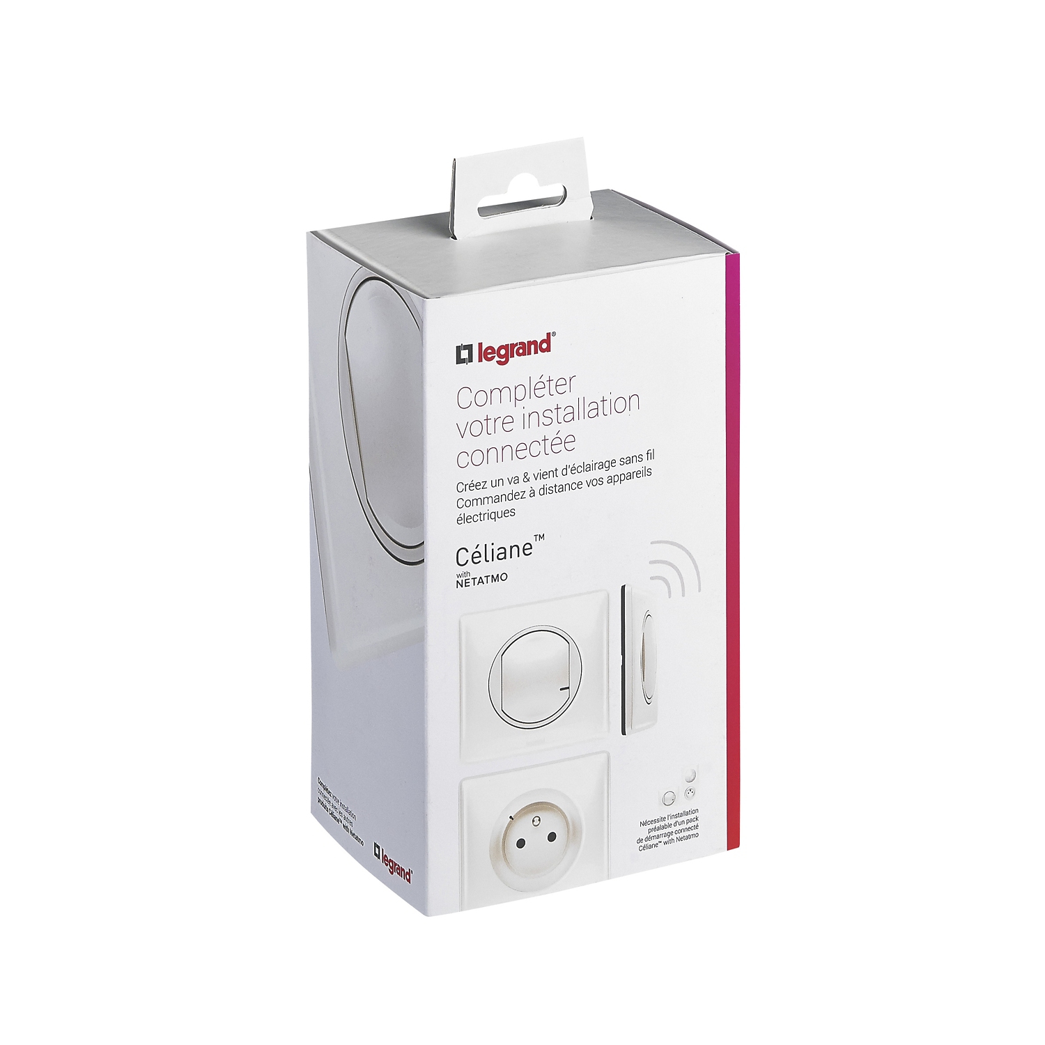 Va Et Vient Sans Fil Legrand Pack extension installation connectée 1 interrupteur + 1 prise connectée +  1 commande sans fil - Céliane with Netatmo Legrand Netatmo | Téréva Direct