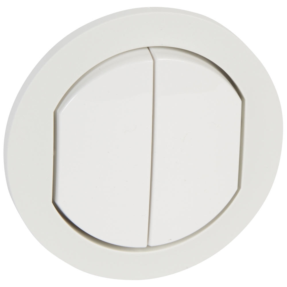 Enjoliveur double Céliane - IP 44 - pour 2 réf. 670 01/31 - blanc Legrand