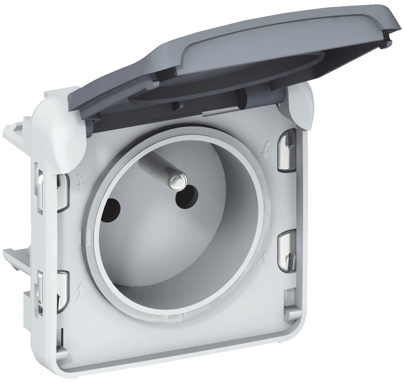 Prise courant fort Plexo composable gris Legrand