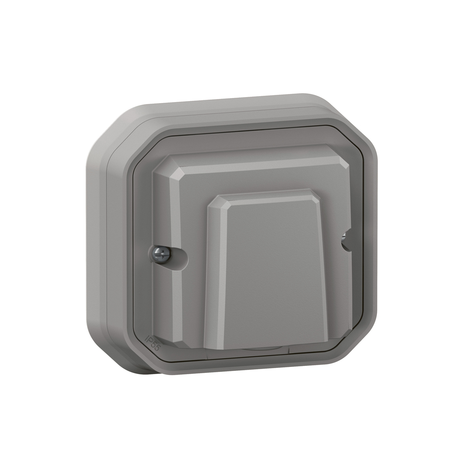 Sortie de câble encastré Plexo complet - gris Legrand
