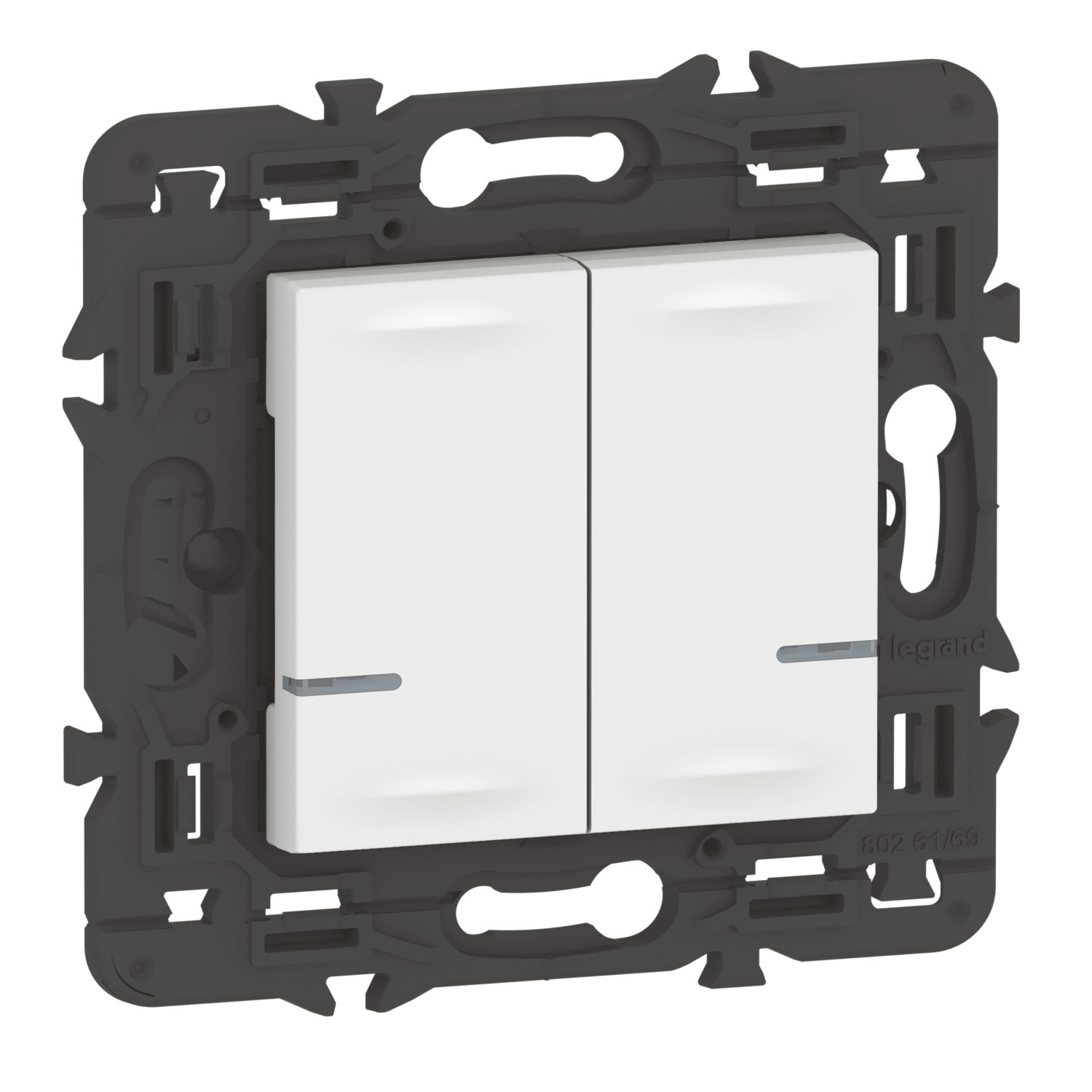 Interrupteur double connect 2X250W BL