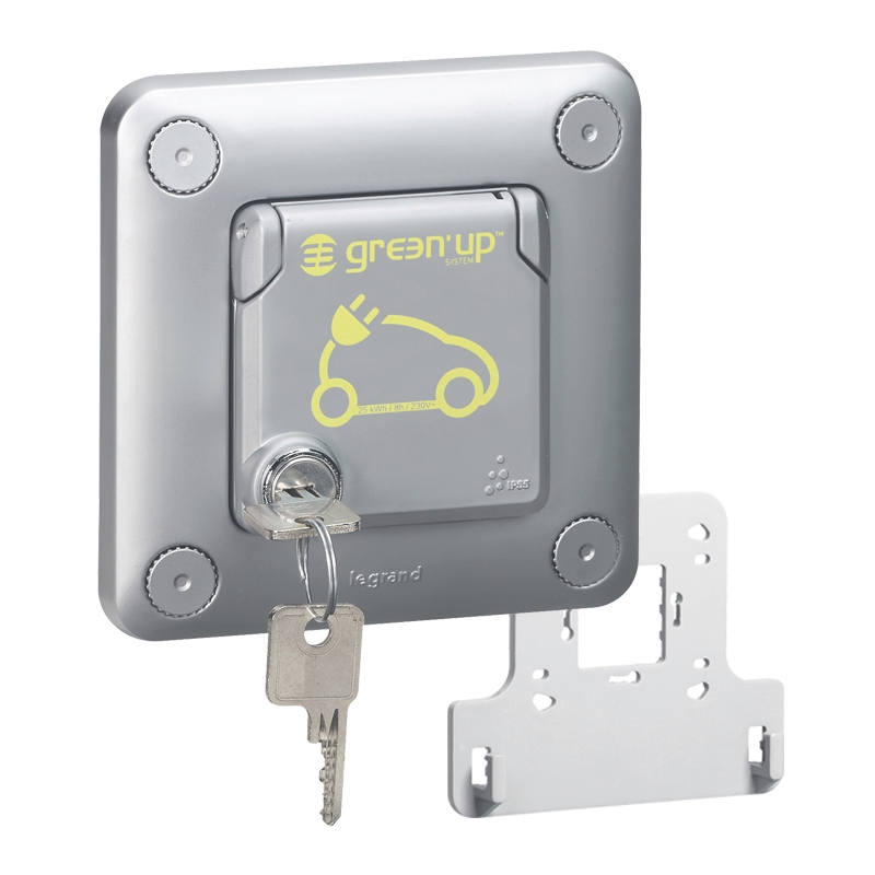 Prise Green'up Access - 3,2 kVA - Mode 2 - IP55-IK10 - encastré verrouillable