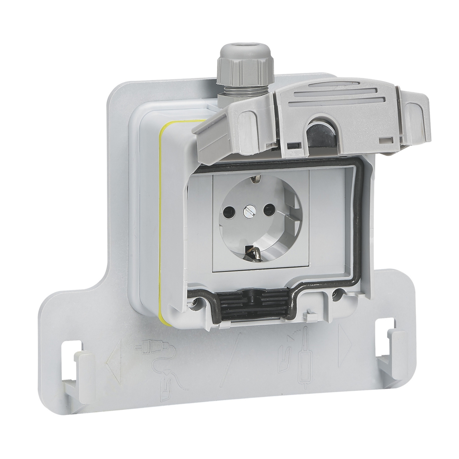 Prise saillie IP55 standard germanique Green'up Access pour véhicule électrique