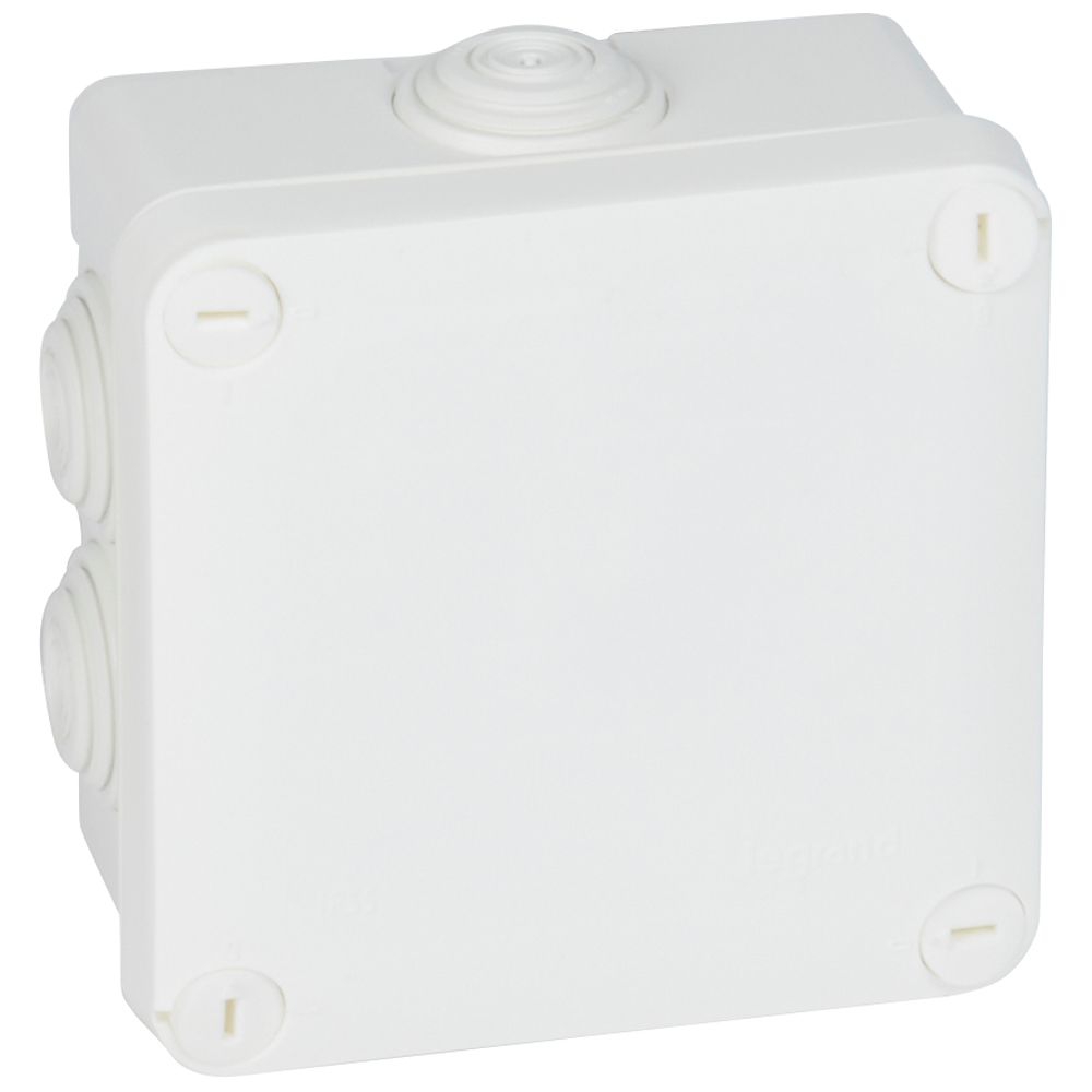 Boite carrée 105x105x55 étanche Plexo blanc - embout (7) -IP55/IK07- 650°C Legrand