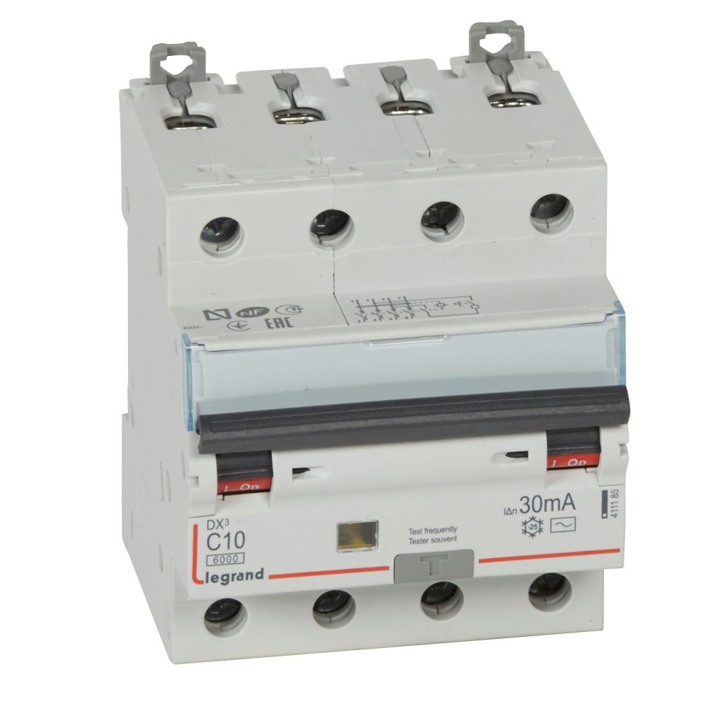 Disjoncteur différentiel monobloc DX³6000 10 kA Legrand