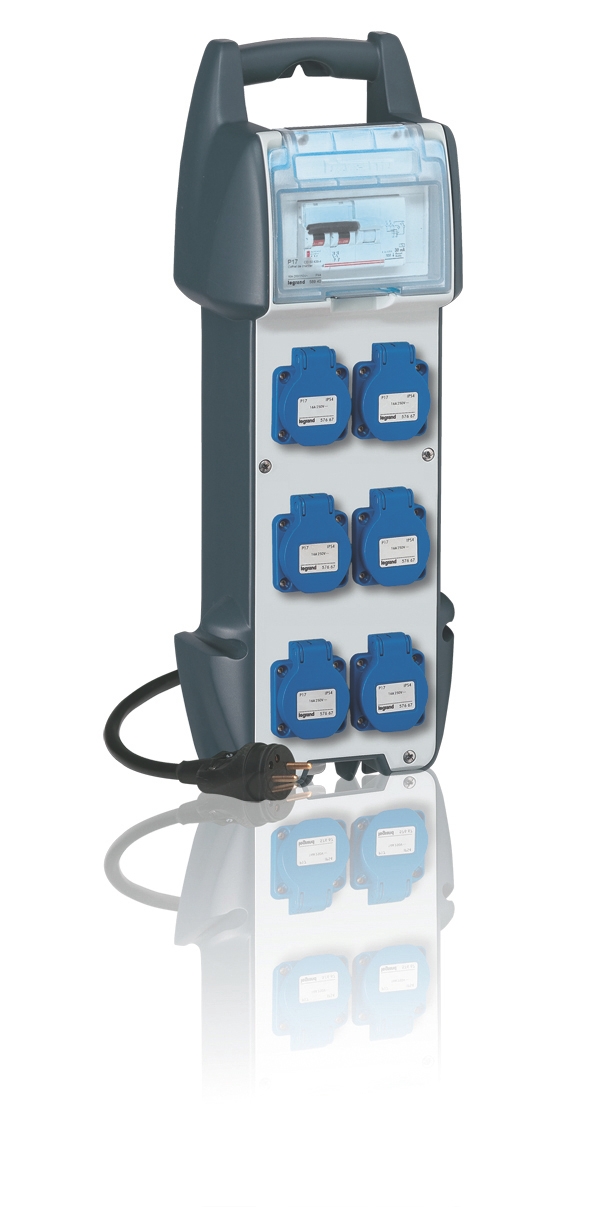 Coffret de chantier P17 6 prises + cordon Legrand