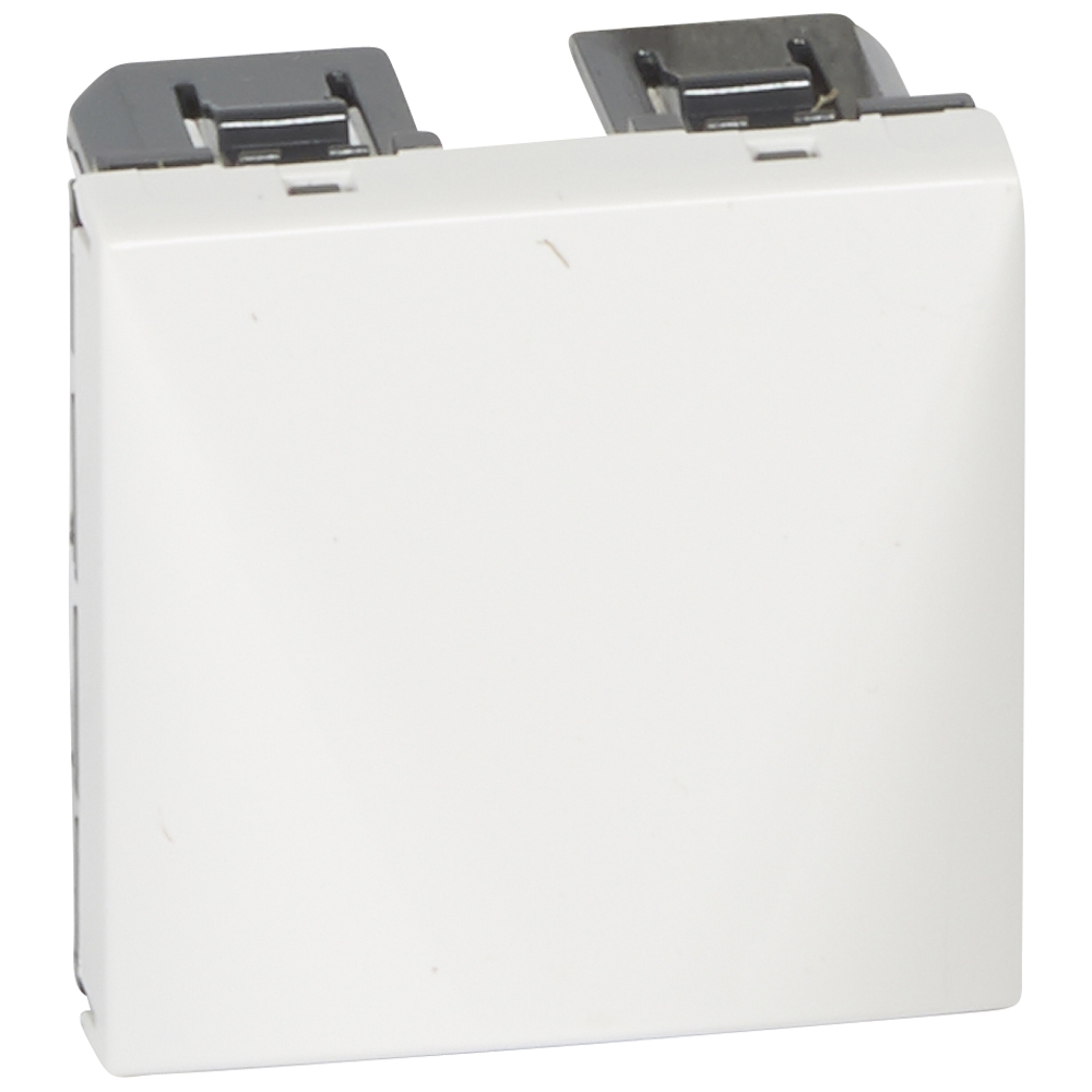 Sortie de câble 2 modules avec serre-câble blanc Mosaic Legrand
