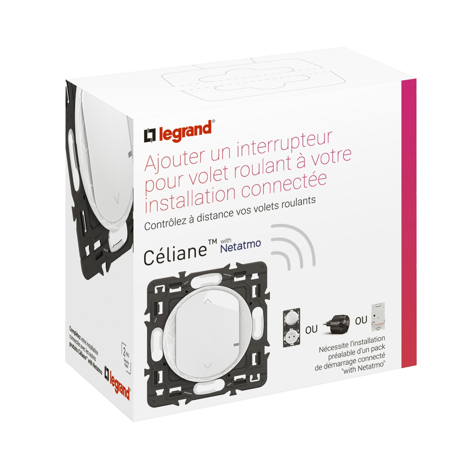 Mécanisme prémonté - Commande volet roulant New Céliane with Netatmo Legrand Netatmo
