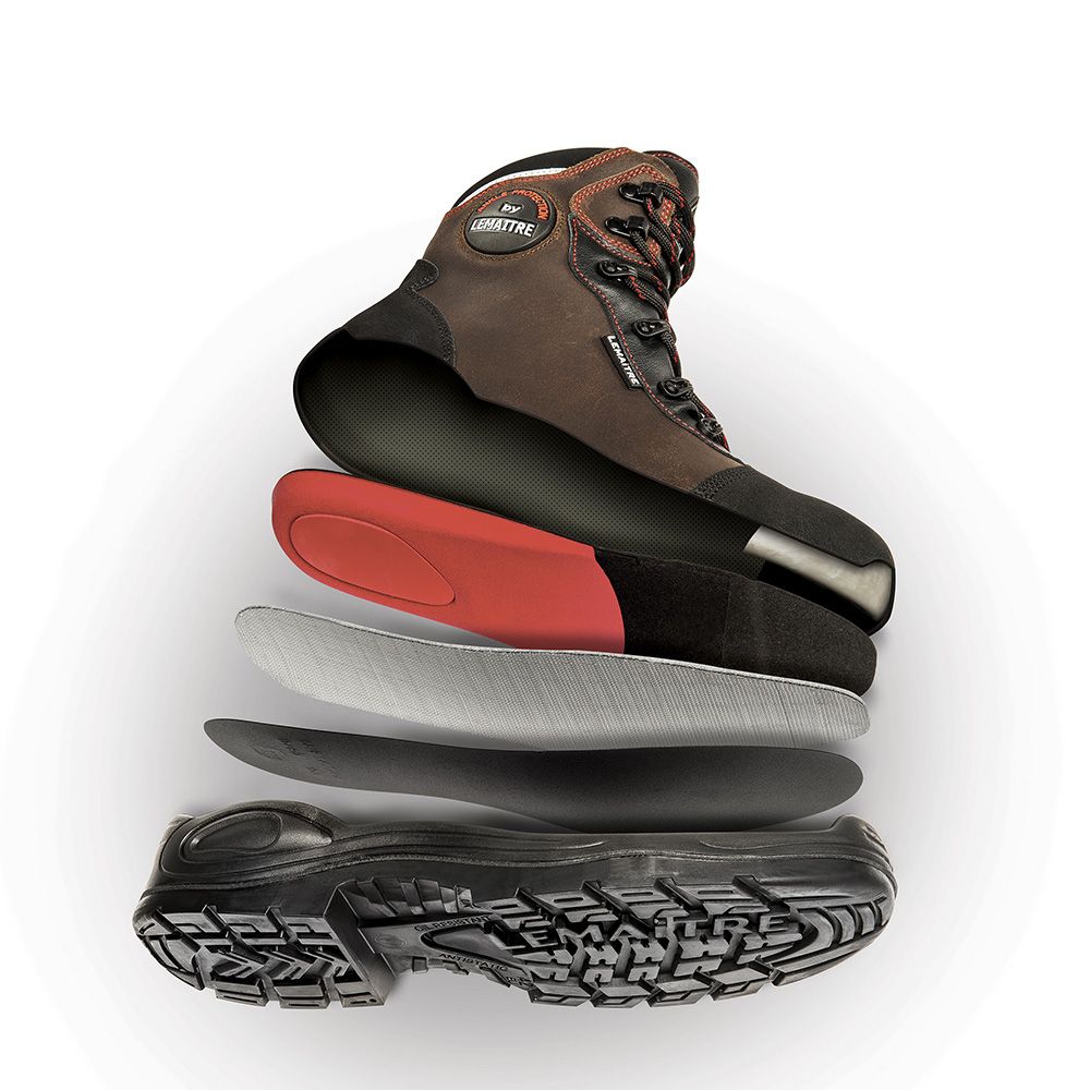 Chaussures de sécurité hautes Enduro - Marron/Noir Lemaître Sécurité
