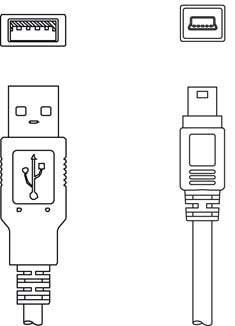 Câble USB A - USB miniB Leuze