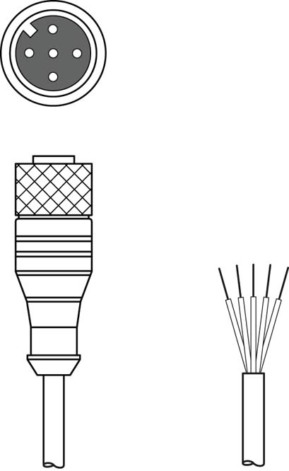  Câble de raccordement KD S-M12-5A-P1-050 