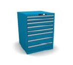 Armoire 8 tiroirs - Longueur : 717 mm - Bleu Lista