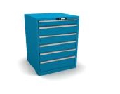 Armoire 6 tiroirs - Longueur : 717 mm - Bleu Lista