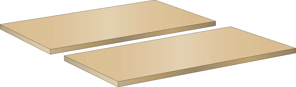 Panneau en aggloméré pour cadre extensible (extension totale) - 1290 x 860 mm 45.253.000 Lista