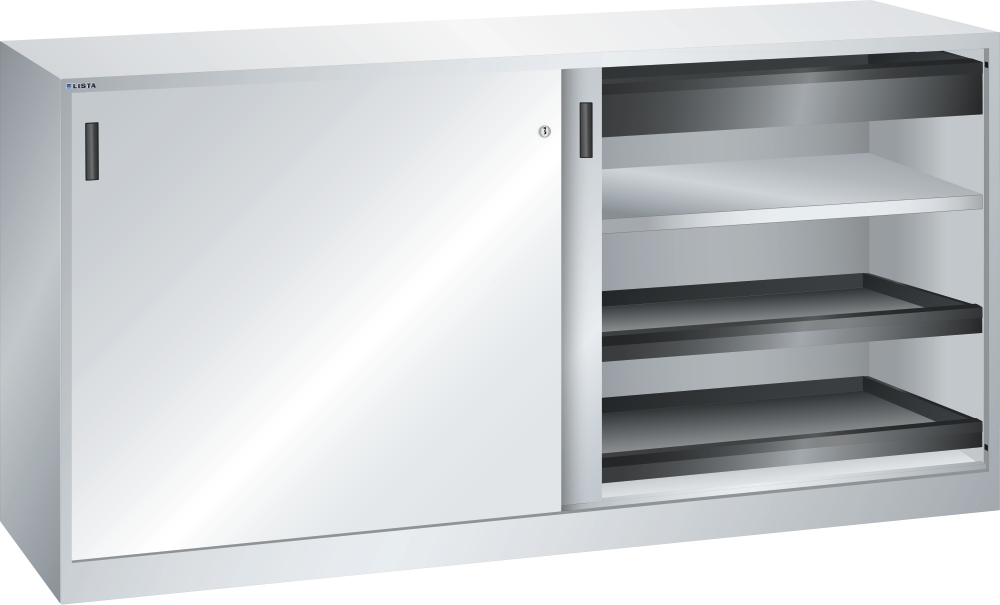 Armoire avec 2 portes en tôle pleine et une paroi de séparation 58.745.020 Lista