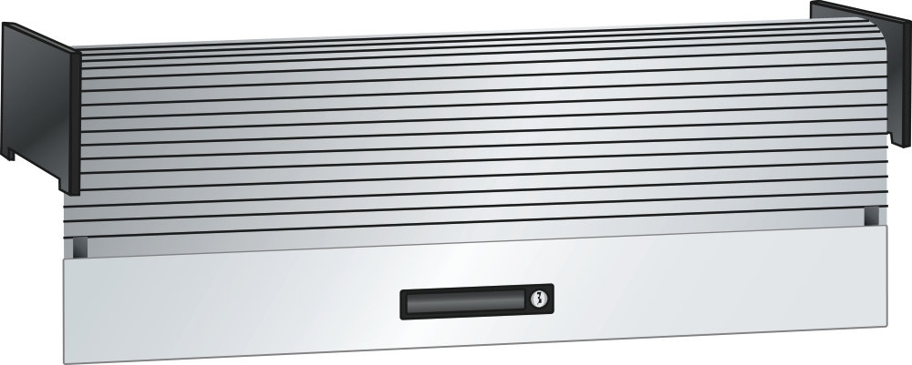 Rideau roulant gris clair 1000 x 1950