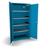 Armoire à portes battantes électriques - Bleu Lista