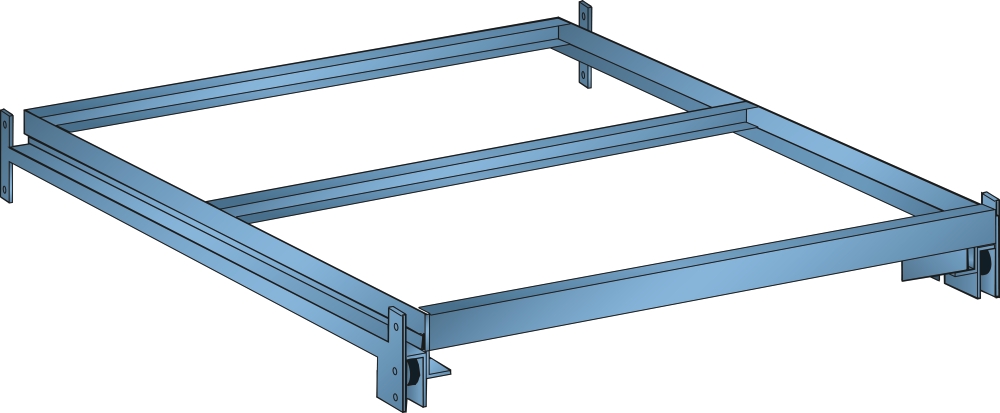 Cadre extensible pour extension simple 1290 x 860 x 135 mm 73.090.010 Lista