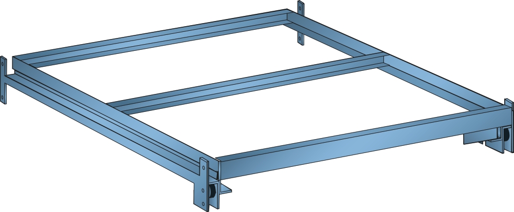 Cadre extensible pour extension simple 1290 x 860 x 135 mm Lista