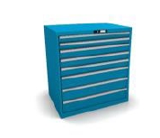 Armoire 8 tiroirs - Longueur : 1023 mm - Bleu Lista