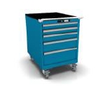 Servante 5 tiroirs - Longueur : 564 mm - Bleu Lista