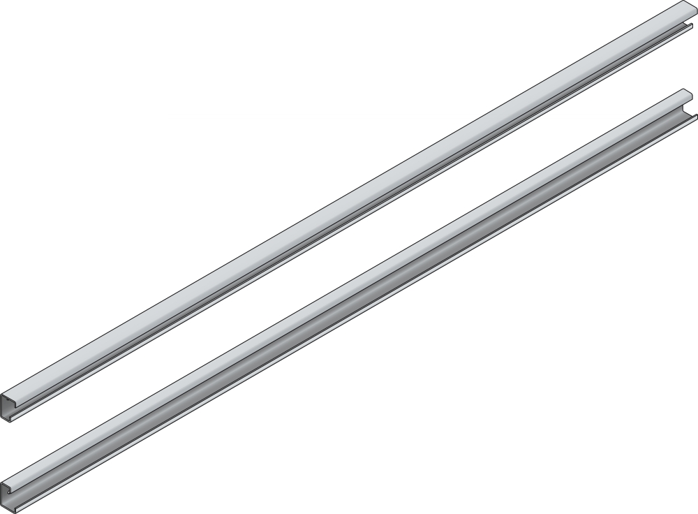 Paire de rails de guidage 2000 mm 89.142.020 Lista