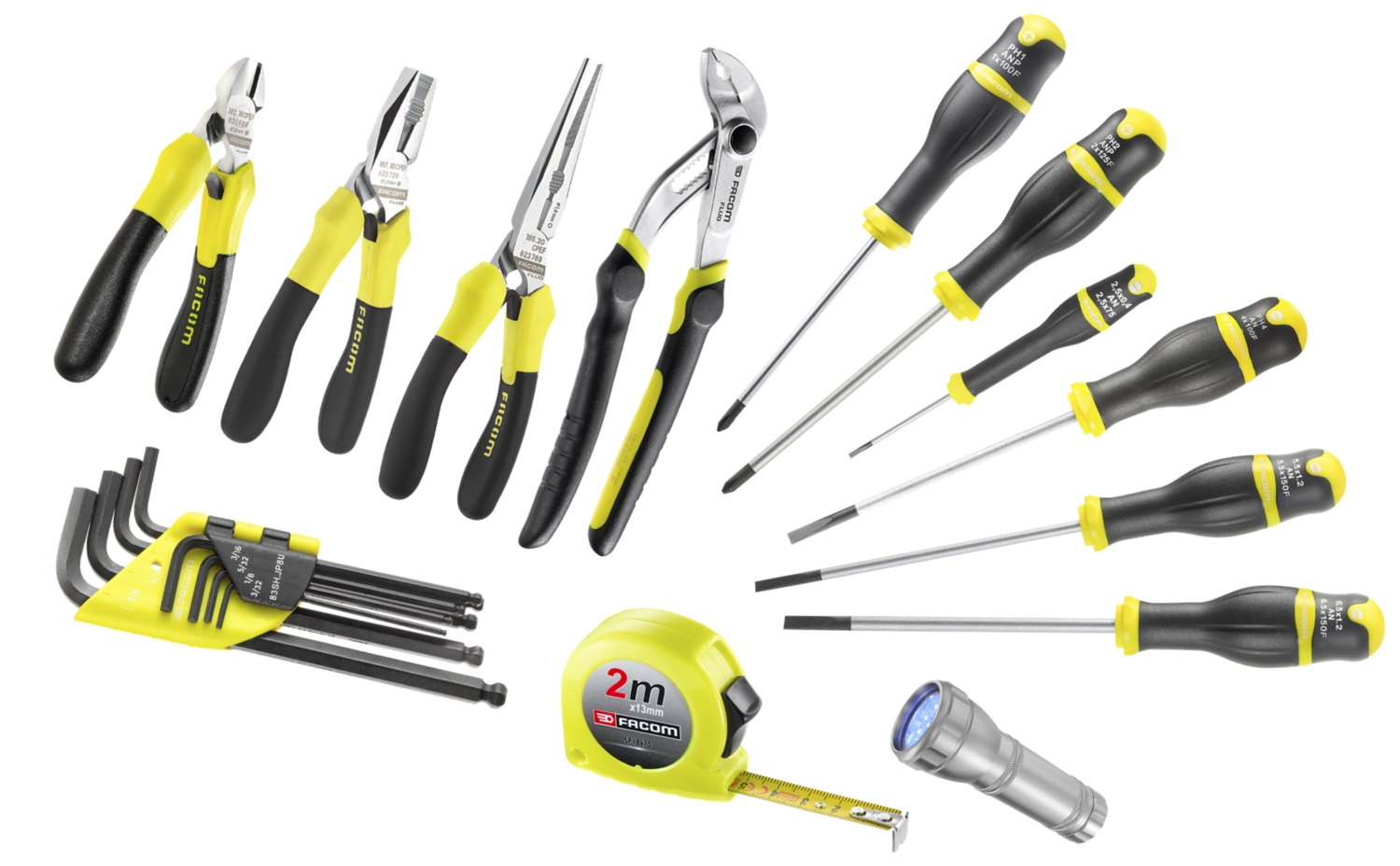 Composition de 20 outils fluo Facom