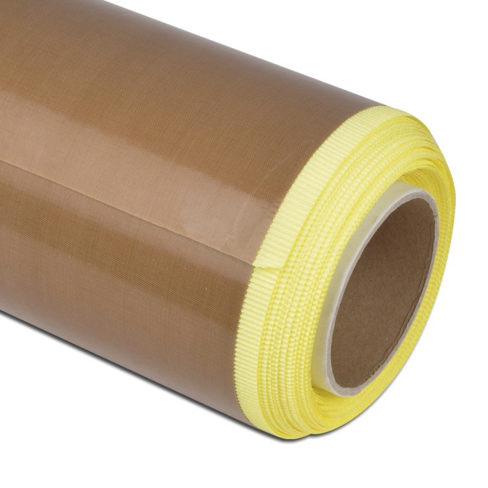 Feuille PTFE tissu de verre adhésif jaune brun Maceplast