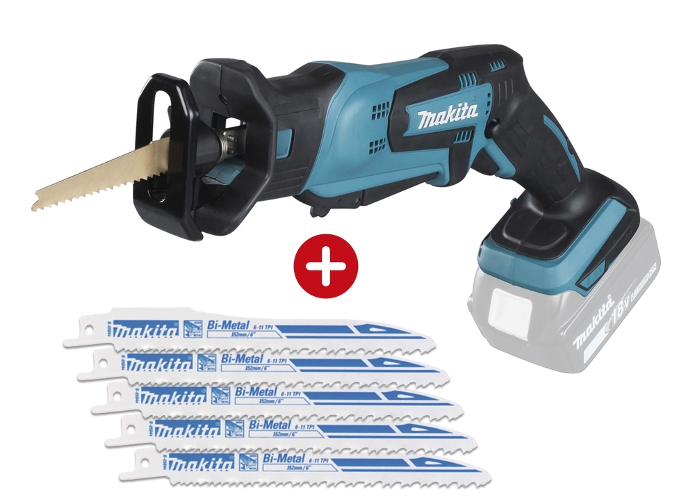 Scie sabre LXT 18 V solo + 5 lames offertes Makita