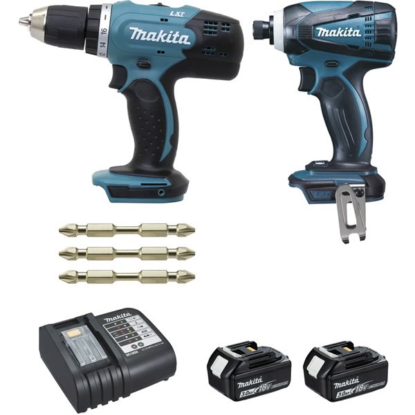 MAKITA-Coffret 2 machines 18 V LXT Perceuse-visseuse/Visseuse à chocs-DK18026