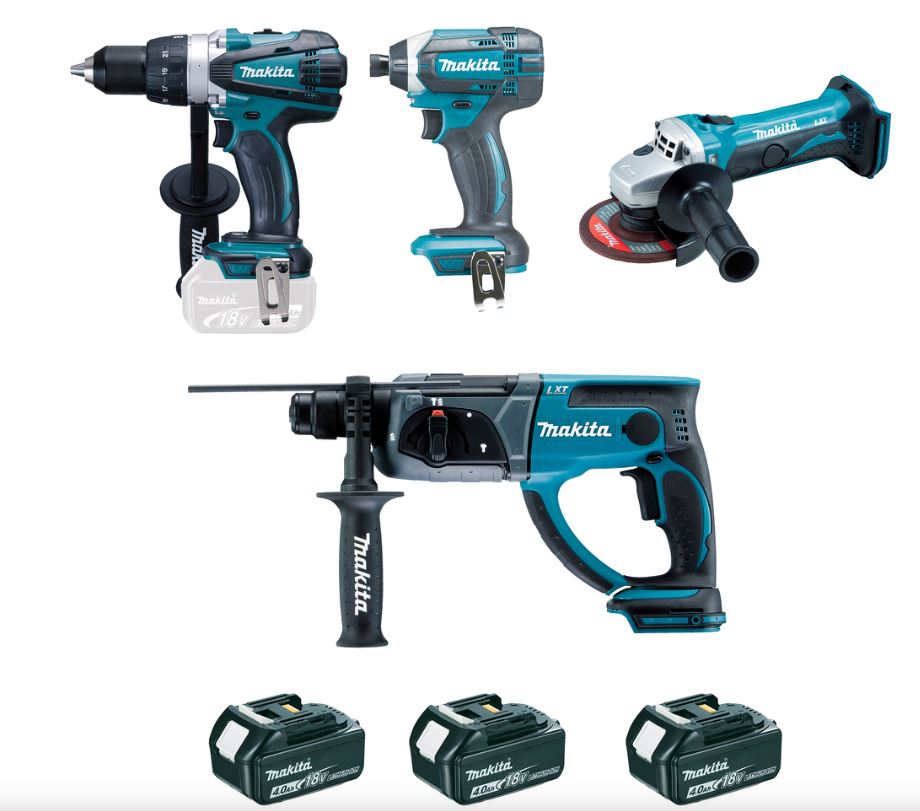 Ensemble de 4 machines 18 V Li-Ion Makita