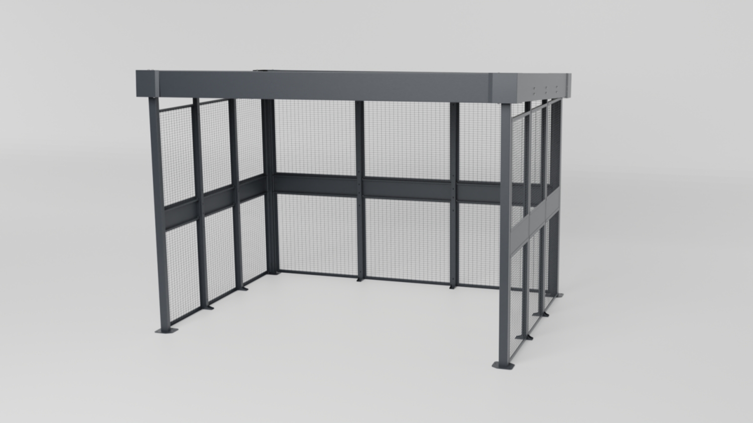 Abri Cleverpark grillagé ouvert élément suivant H 2530 x L 2690 x l 2470 mm Manorga