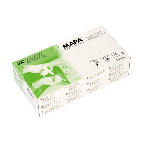 Gants jetables nitrile chloriné Solo 997 Mapa Professional