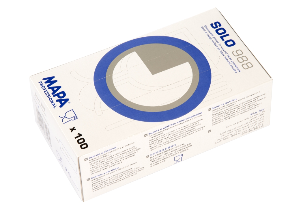 Gants jetables latex poudré Solo 988 Mapa Professional