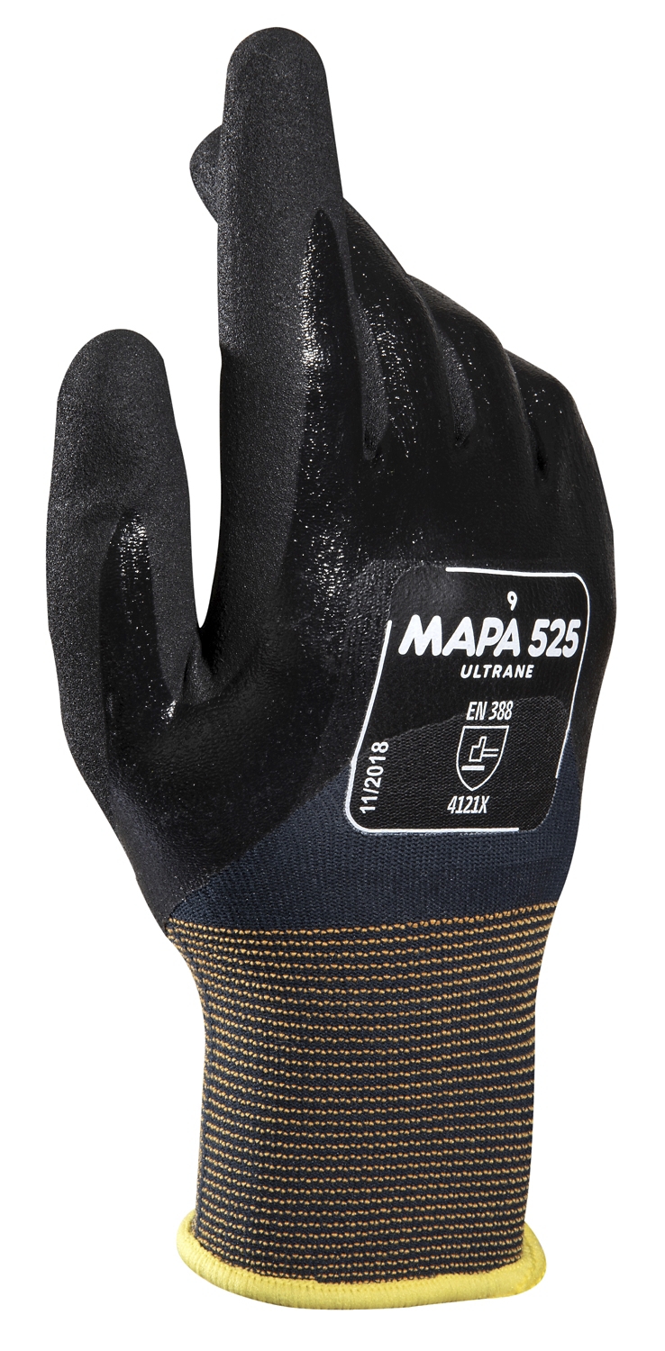 527020, Gants Mapa taille 10, XL, Respirant, Noir