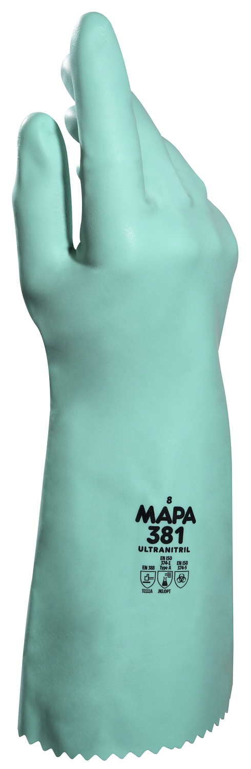 Gants de protection chimique Ultranitril 381 Mapa Professional