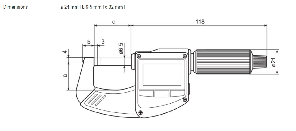 Micromètre à étrier numérique Micromar 40 ER Mahr