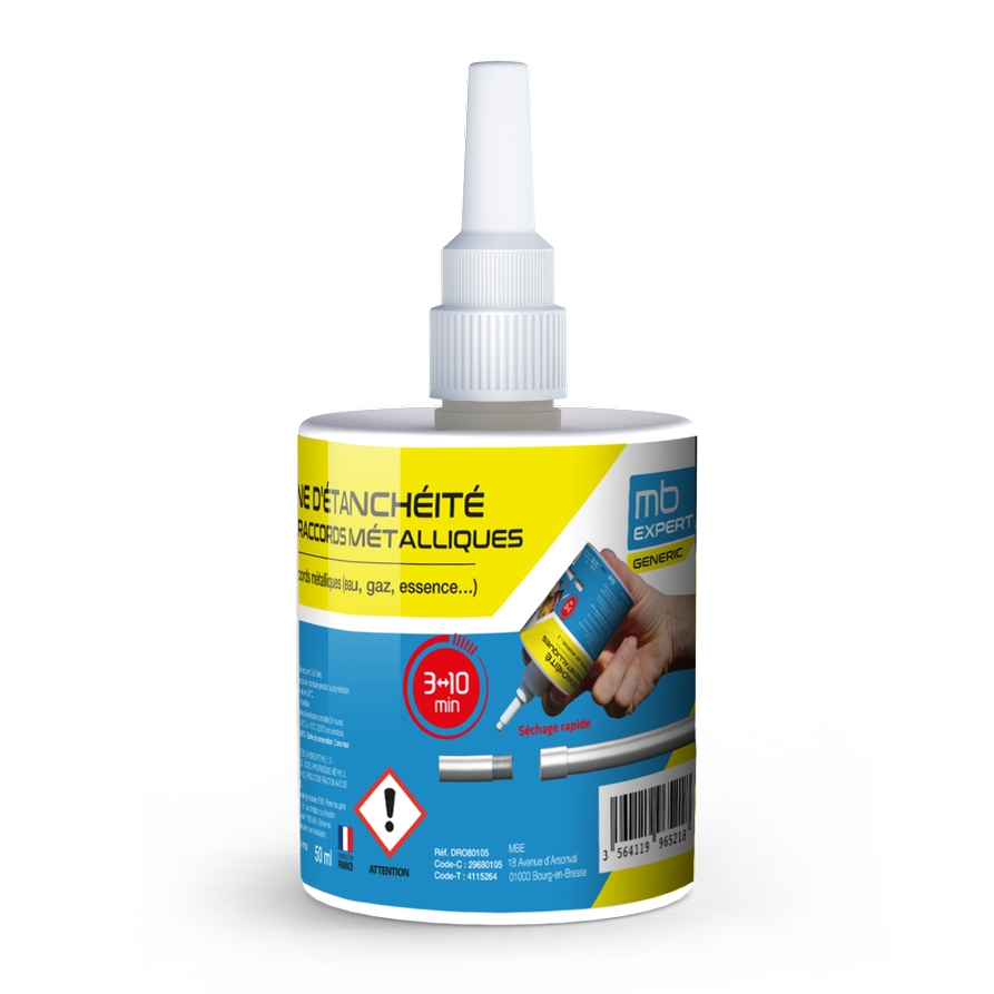 Kit d'étanchéité eau potable avec joint pâte et filasse 50 ml - GEB -  5585832 