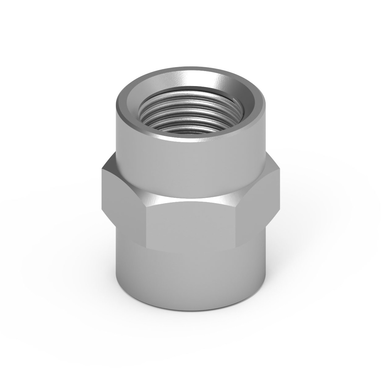 Manchon inégal femelle cylindrique laiton nickelé