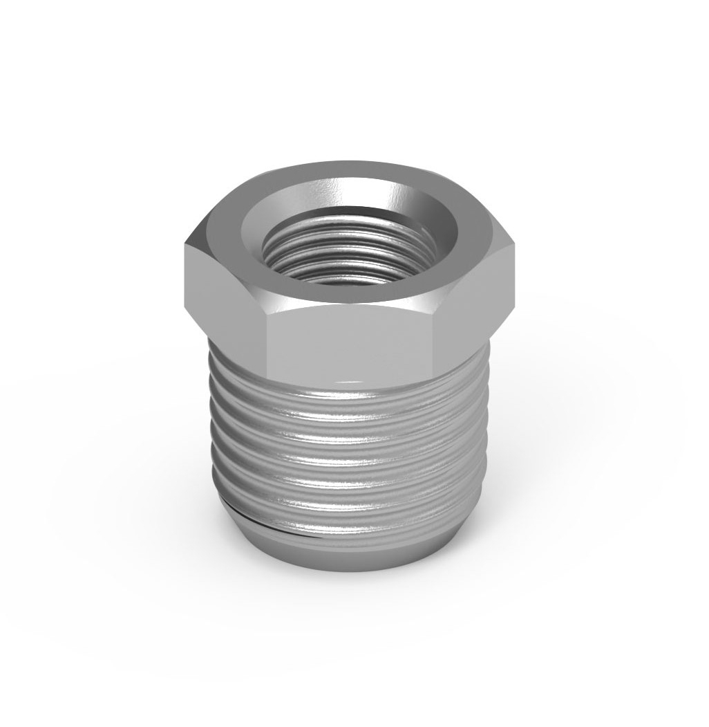 Réduction mâle conique vers femelle cylindrique laiton nickelé