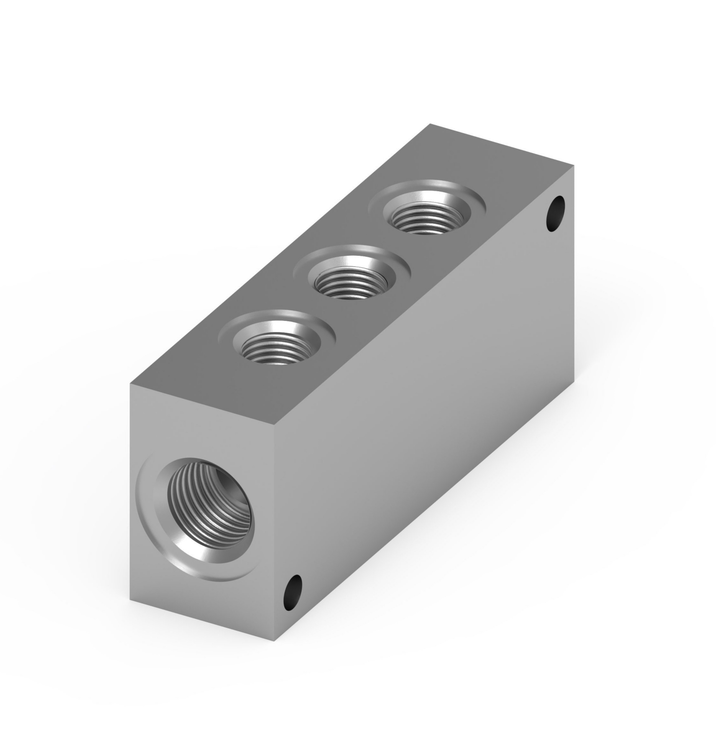 Nourrice simple femelle cylindrique 5 sorties aluminium anodisé